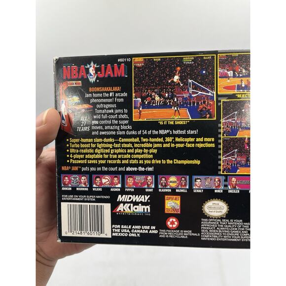 NBA Jam (Super Nintendo SNES) With Original Box - Great Condition - Picture 8 of 16
